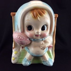 Vintage Rubens Nursery Planter Football Player